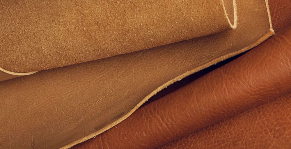 vegetable tanned leather sofa